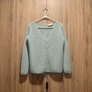 Sezane Barry Light Blue V-Neck Mohair Alpaca Cardigan Size XXS